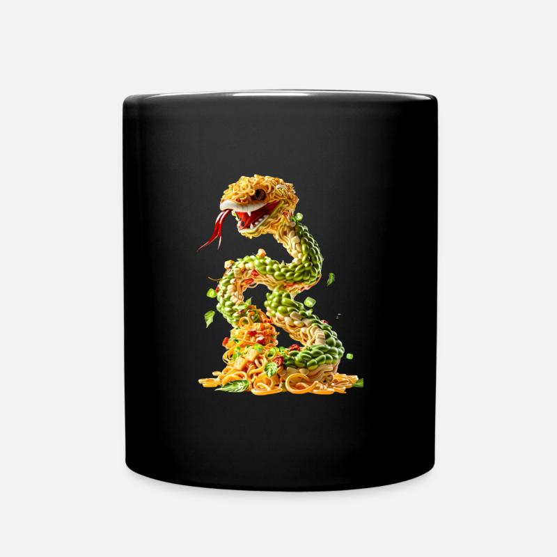 Schlange Nudeln - Tasse einfarbig - Schwarz