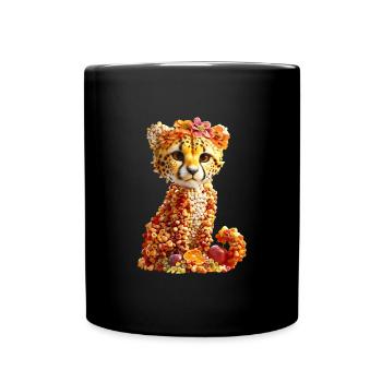 Muesli guépard - Mug uni - noir - Devant