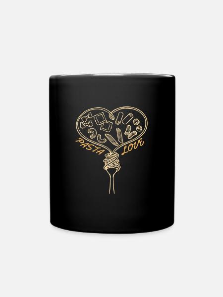 Pasta Love Spaghetti Nudel Italien - Tasse einfarbig - Schwarz