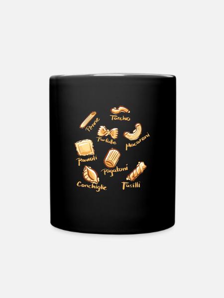 Types de pâtes Spaghetti Noodle Italie - Mug uni - noir