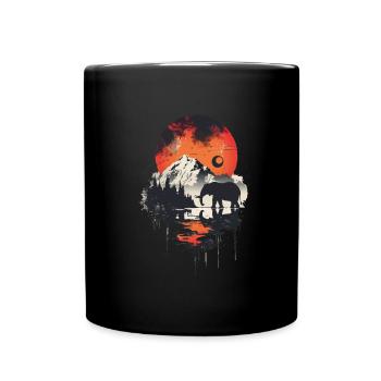 Éléphant - Mug uni - noir - Devant