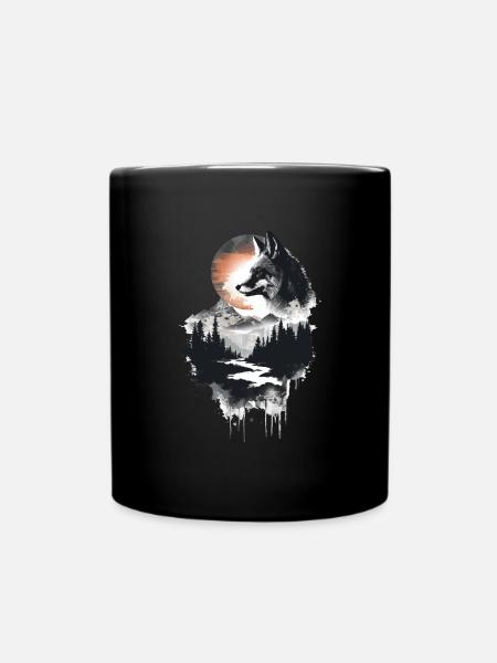 Fuchs - Tasse einfarbig - Schwarz