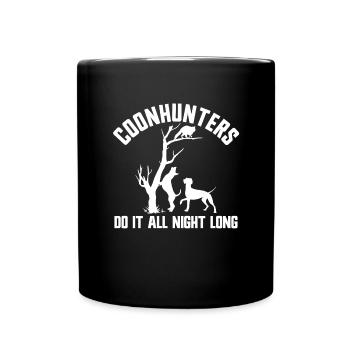 Coonhunter machen es die ganze Nacht lang auf derN - Tasse einfarbig - Schwarz - Vorne