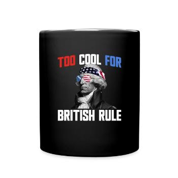 Zu cool für die britische Herrschaft John Hancock - Tasse einfarbig - Schwarz - Vorne