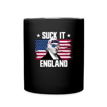 Suck It England Paul Revere Gründerväter - Tasse einfarbig - Schwarz - Vorne