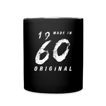 Made In 1960's Original Birthday Grunge Distressed - Full Colour Mug - black - Front