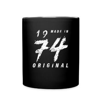 Made In 1974 Original Geburtstag Grunge Distressed - Tasse einfarbig - Schwarz - Vorne
