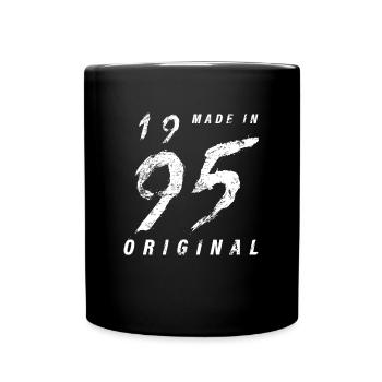Made In 1995 Original Geburtstag Grunge Distressed - Tasse einfarbig - Schwarz - Vorne