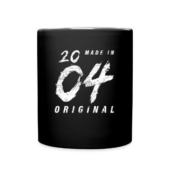 Made In 2004 Original Birthday Grunge Distressed - Full Colour Mug - black - Front