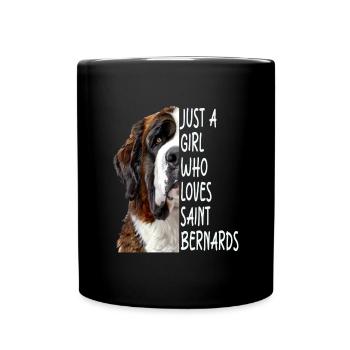 Cadeau de la fille Saint-Bernard - Mug uni - noir - Devant