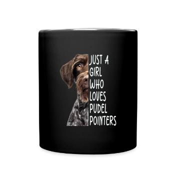 Caniche Pointer Girl Cadeau - Mug uni - noir - Devant