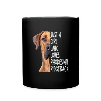 Ridgeback Rhodesian Geschenk - Tasse einfarbig - Schwarz - Vorne