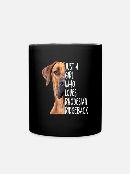 Ridgeback Rhodesian Gift - Full Colour Mug - black