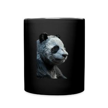 Panda - Tasse einfarbig - Schwarz - Vorne