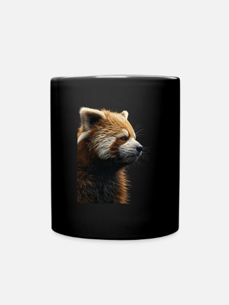Roter Panda - Tasse einfarbig - Schwarz