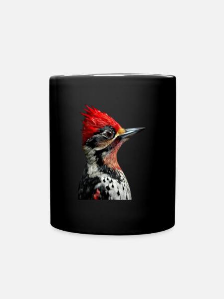 Specht - Tasse einfarbig - Schwarz