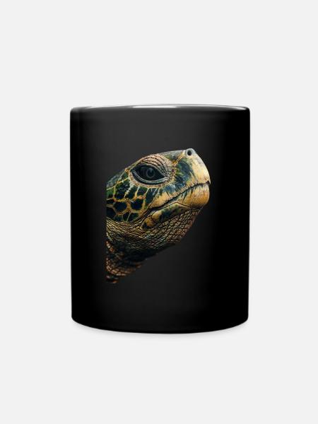 Schildkröte - Tasse einfarbig - Schwarz