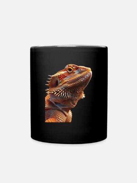 Bärtiger Drache - Tasse einfarbig - Schwarz