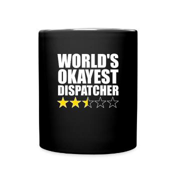 Der okayste Disponent der Welt Lustiger Disponent - Tasse einfarbig - Schwarz - Vorne