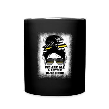 Wir sind alle ein bisschen 10-96 hier Damen Dispat - Tasse einfarbig - Schwarz - Vorne