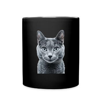 Russian Blue - Tasse einfarbig - Schwarz - Vorne