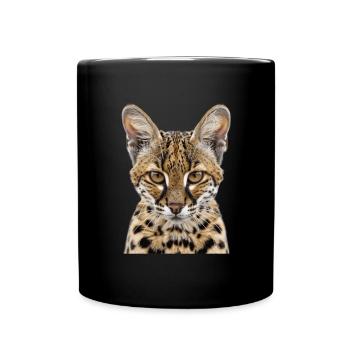 Chat de la savane - Mug uni - noir - Devant
