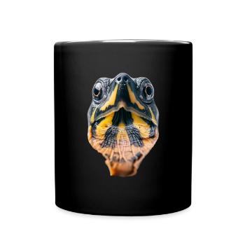 Schildkröte - Tasse einfarbig - Schwarz - Vorne