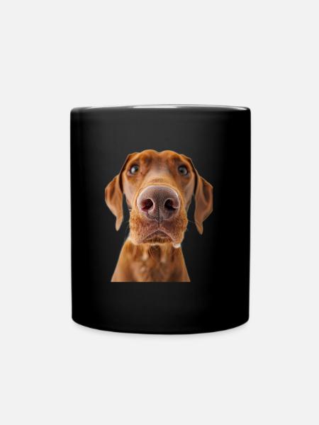 Vizsla - Tasse einfarbig - Schwarz