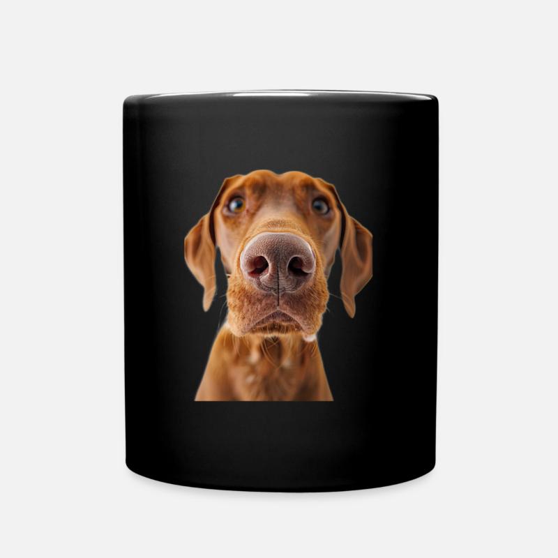 Vizsla - Tasse einfarbig - Schwarz