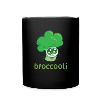 Broccooli Brokkoli Gesundes Gemüse - Tasse einfarbig - Schwarz - Vorne