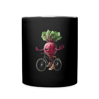 Beetroot Bicycle - Full Colour Mug - black - Front
