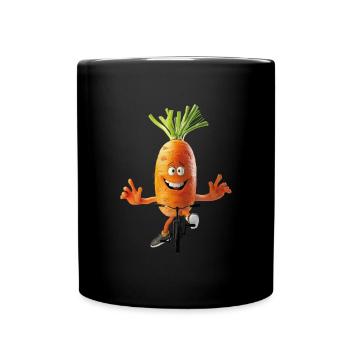 Vélo carotte - Mug uni - noir - Devant