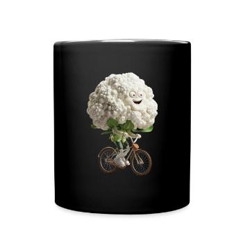 Blumenkohl - Tasse einfarbig - Schwarz - Vorne