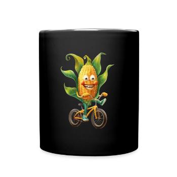 Vélo de maïs en épi - Mug uni - noir - Devant