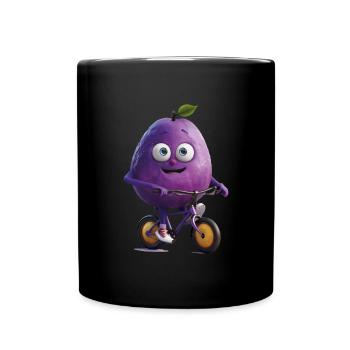 Plum Bike - Full Colour Mug - black - Front