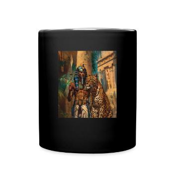 Ägypten Hieroglyphe Pyramiden Priester ägyptisch, - Tasse einfarbig - Schwarz - Vorne