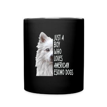 American Eskimo Dog - Full Colour Mug - black - Front