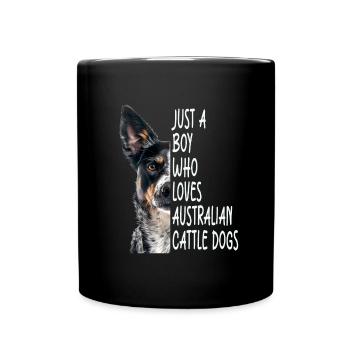 Australischer Treibhund - Tasse einfarbig - Schwarz - Vorne