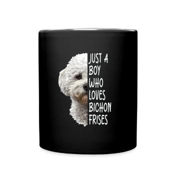 Bichon Frisé - Mug uni - noir - Devant