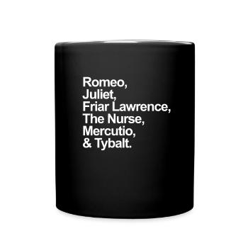 Romeo und Julia-Figuren William ShakespeareWilliam - Tasse einfarbig - Schwarz - Vorne