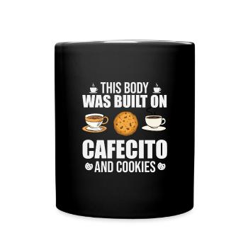 Cafecito Lover Drinking Cafecito Mix Cuban Coffee - Full Colour Mug - black - Front