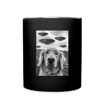 Chien selfie OVNI - Mug uni - noir - Devant