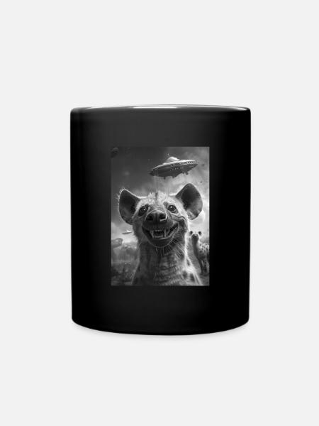Hyène OVNI Selfie - Mug uni - noir