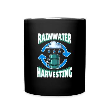 Rainwater Harvesting Regenwasser - Tasse einfarbig - Schwarz - Vorne