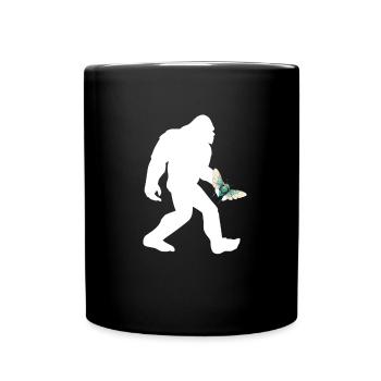 Bigfoot fängt eine Zikade Sommer 2024 Zikade - Tasse einfarbig - Schwarz - Vorne