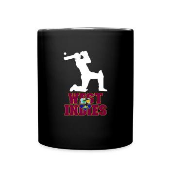 Westindische Flaggen-Cricket-Fans Westindisches Cr - Tasse einfarbig - Schwarz - Vorne