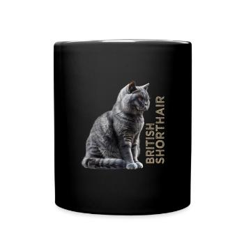 British shorthair - Full Colour Mug - black - Front