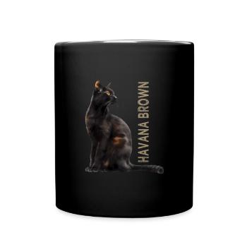 Brun Havane - Mug uni - noir - Devant
