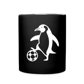variation 29240Penguin Football Silhouette Minimali - Full Colour Mug - black - Front