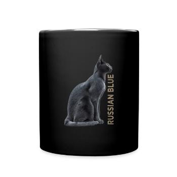 Russian blue - Full Colour Mug - black - Front